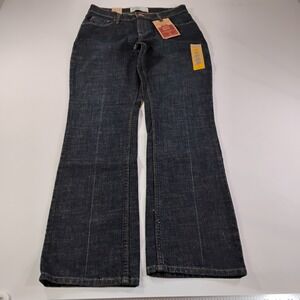 Levi Signature Mid Rise Bootcut Stretch Women's 8M Dark Wash Blue Jeans NWT